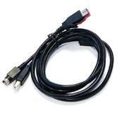 CABLE POWERED 24V -> DC20 + USB TIPO B L:2M NEGRO