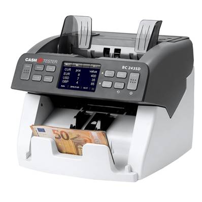 CASH TESTER BC-243 SD Contador/Valorador Billetes, Carga Frontal