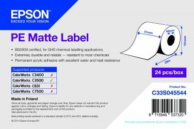 PAPEL EPSON PoliEtile.Matte Rollo Adhesivo 51mm x 29m TM-C3500