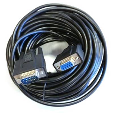 CABLE SERIE RS232 DB9M<>DB9H 15 m. Negro.