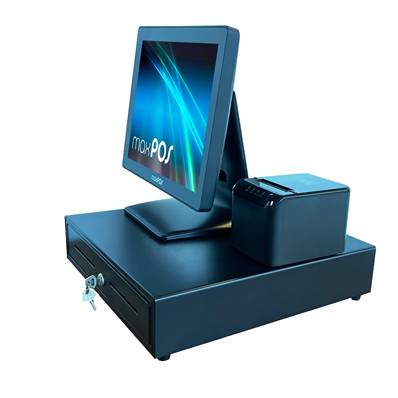 KIT TPV TACTIL MaxPOS M12 + Impr. PR200 + CAJON HS-410