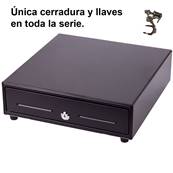CAJON HS-410 (410 x 415 x 99) NEGRO Pisabilletes Metal (misma llave)