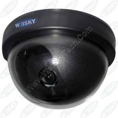 W CAMARA DOME SC-D02AS 1/3"SonyCCD,420TVL,6mm P/NEGRA