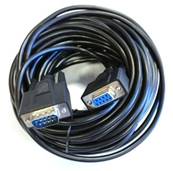 CABLE SERIE RS232 DB9M<>DB9H 15 m. Negro.